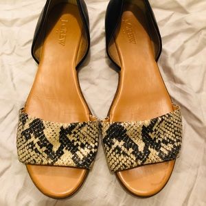 J. Jcrew Factory Morgan peep toe slip on flats